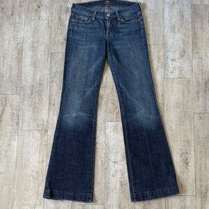 7 For All Mankind Dark Blue Flare Jeans